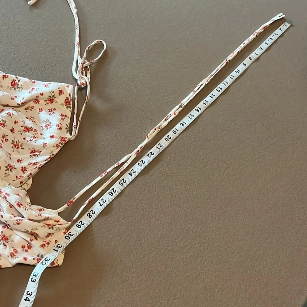 Reformation Bisque Floral Print Mini Dress- 12 - Picture 14 of 14